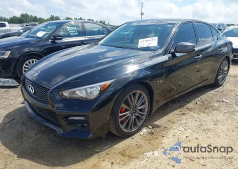 2017 Infiniti Q50 3.0T Red Sport 400 z USA, uszkodzony, nr VIN JN1FV7AP0HM851383